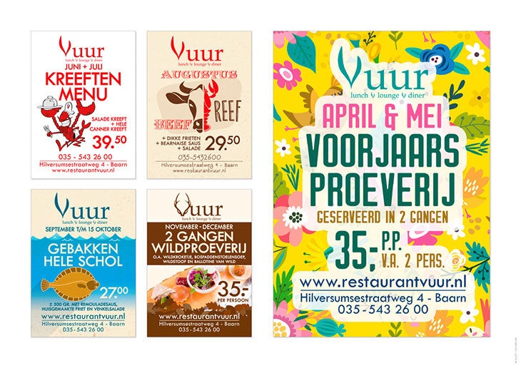 portfolio van werk voor Restaurant Vuur te Baarn